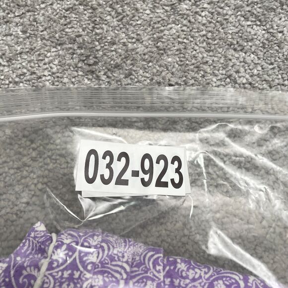 Simply Basic Sleepwear Shirt Womens 2X Purple Paisley Button Down Pajama Top - Picture 9 of 9